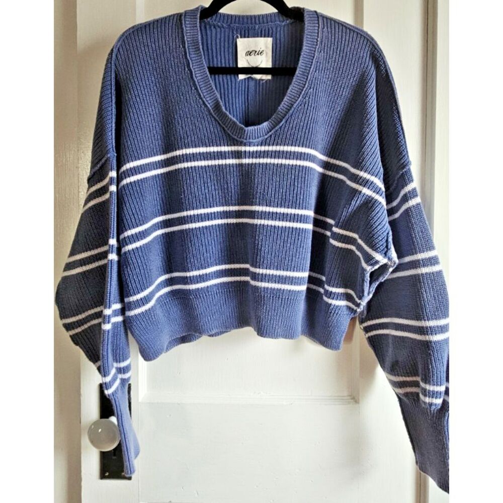Aerie Oversized Scoop Neck sweater 100% cotton woman Sz L
